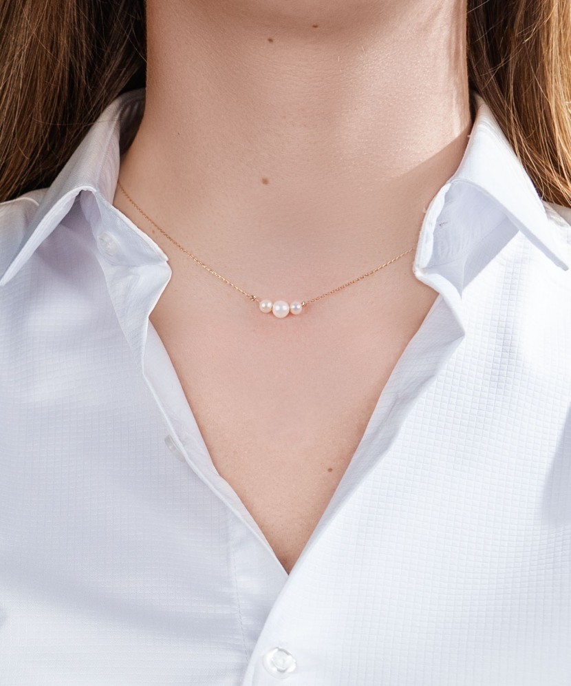 Золотая цепочка с жемчугом