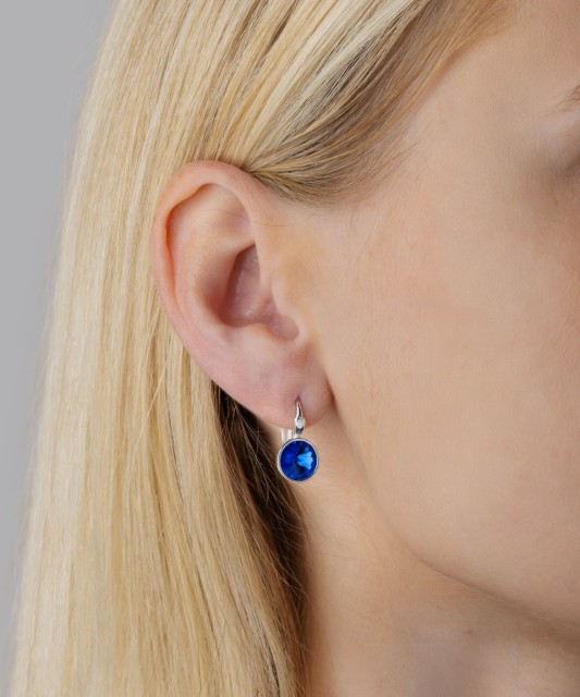 Серебряные серьги с кристаллами