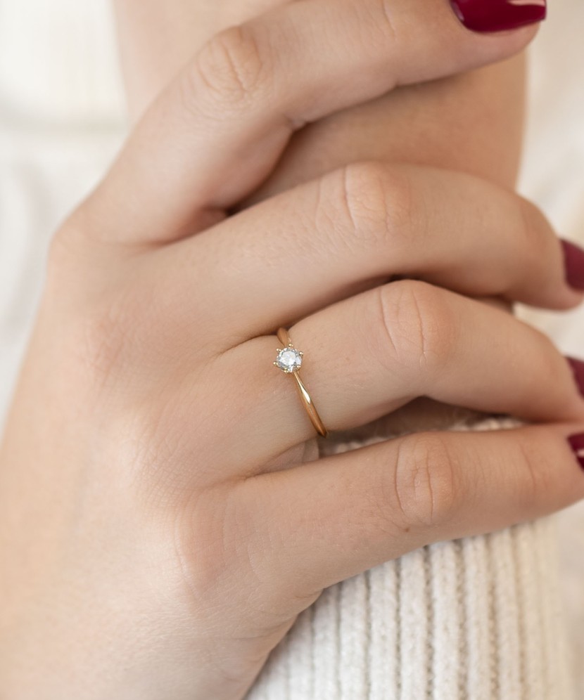 Zelta gredzens ar cirkoniju - Goldinga