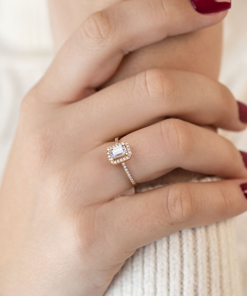 Zelta gredzens ar cirkonijiem - Goldinga