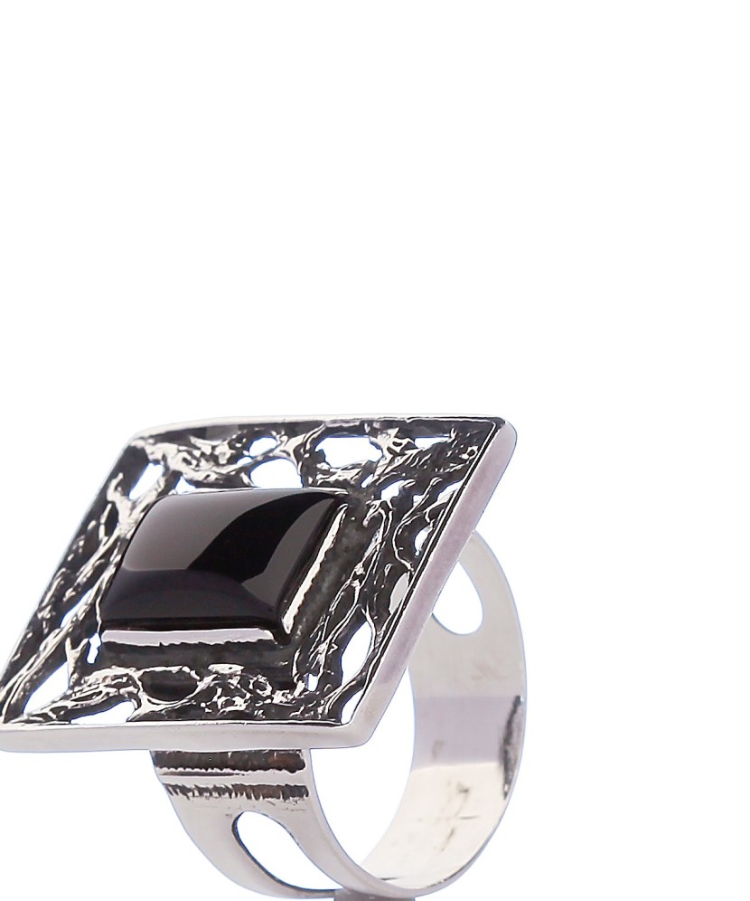 Sudraba gredzens ar oniksu - Sidabriniai žiedai - Goldinga