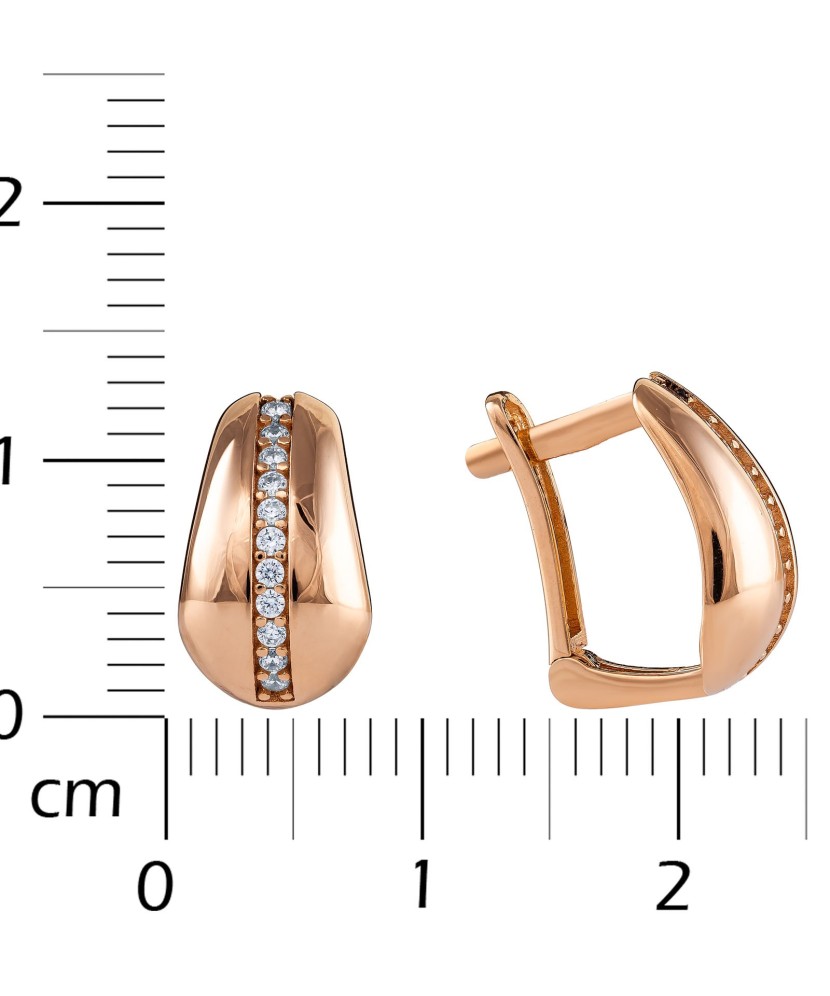 Zelta auskari ar cirkonijiem - Goldinga