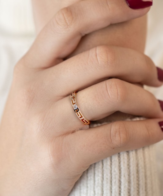 Zelta Gredzens Ar Cirkoniju - Goldinga