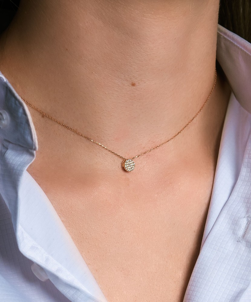 Zelta Ķēdīte Ar Cirkonija Piekariņu - Goldinga