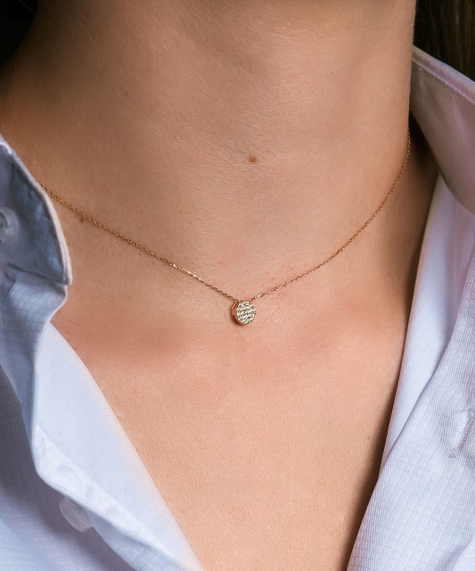 Zelta Ķēdīte Ar Cirkonija Piekariņu - Goldinga