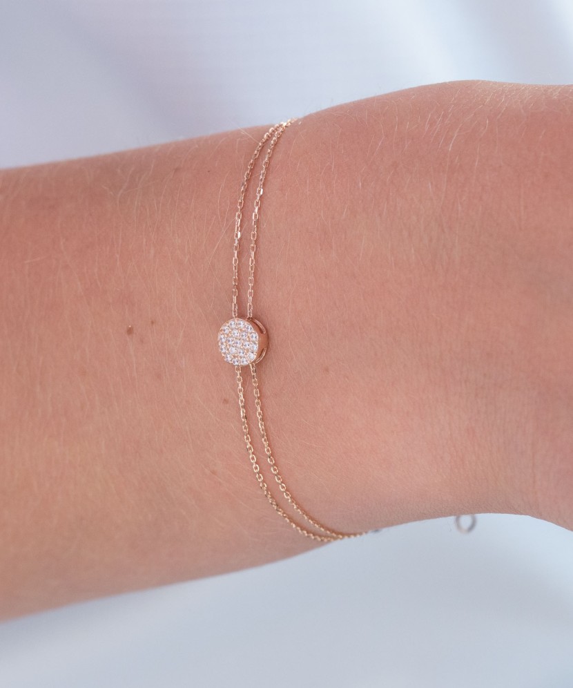 Zelta rokassprādze ar cirkoniju - Goldinga