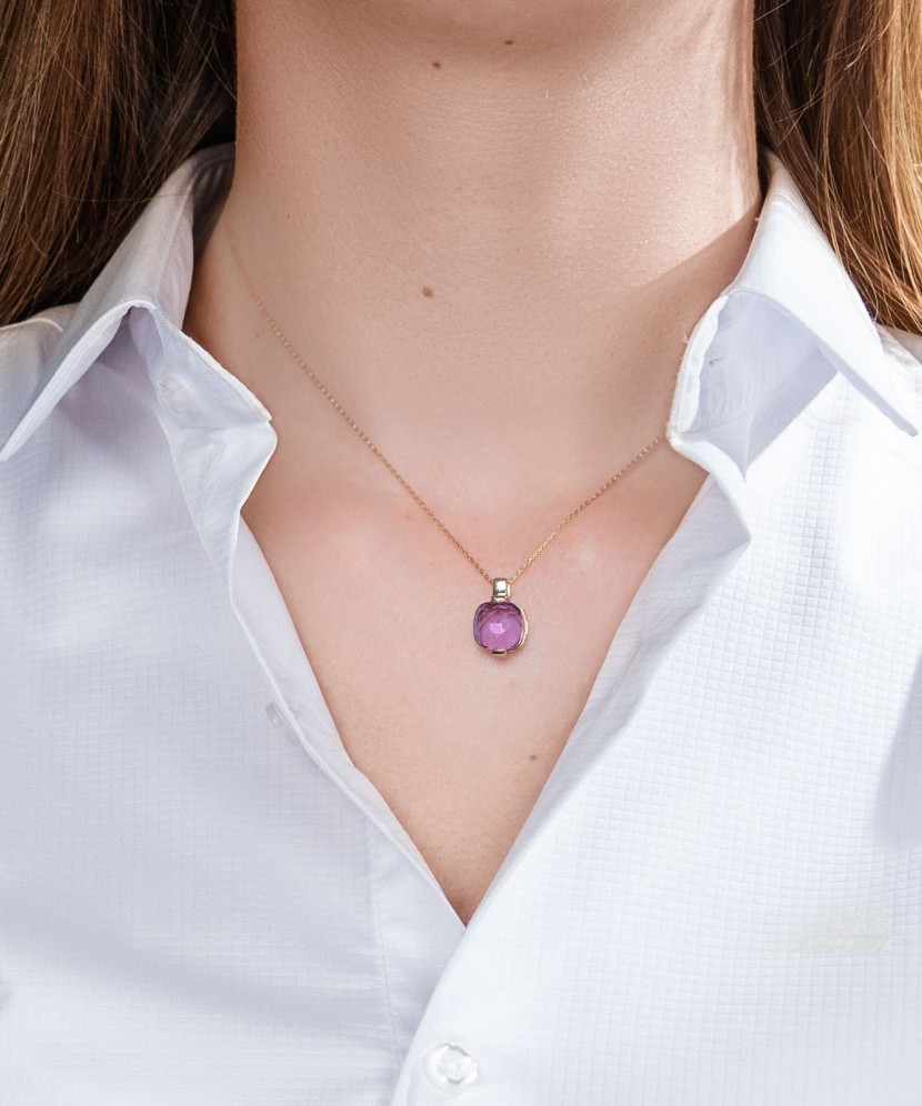 Zelta piekariņš ar ametistu - Goldinga