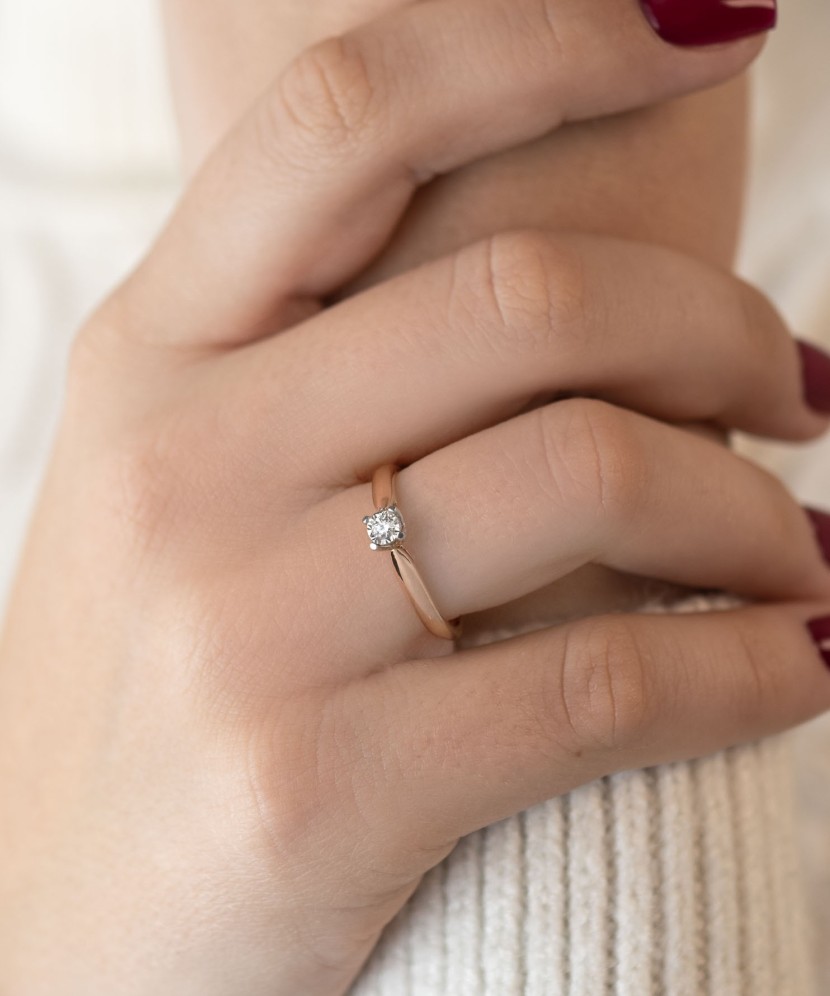 Zelta gredzens ar briljantu - Goldinga