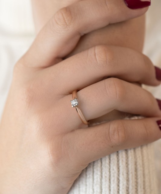 Zelta gredzens ar briljantu - Goldinga