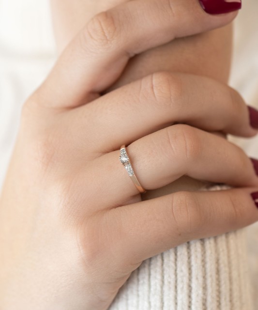 Zelta gredzens ar briljantiem - Goldinga