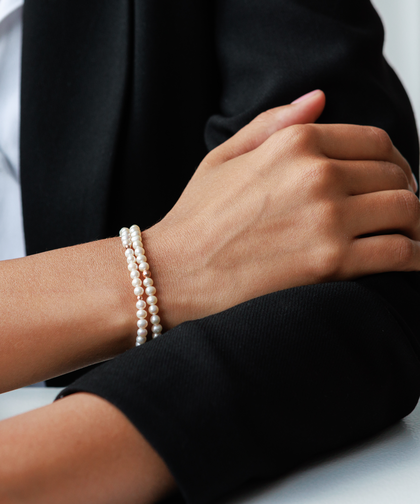 Pērļu rokassprādze ar zeltu - Goldinga