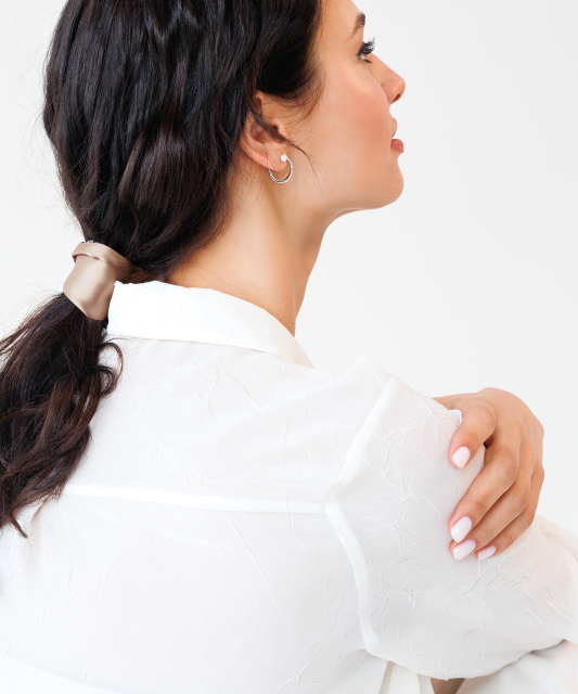 Серьги из серебра с жемчугом и цирконами