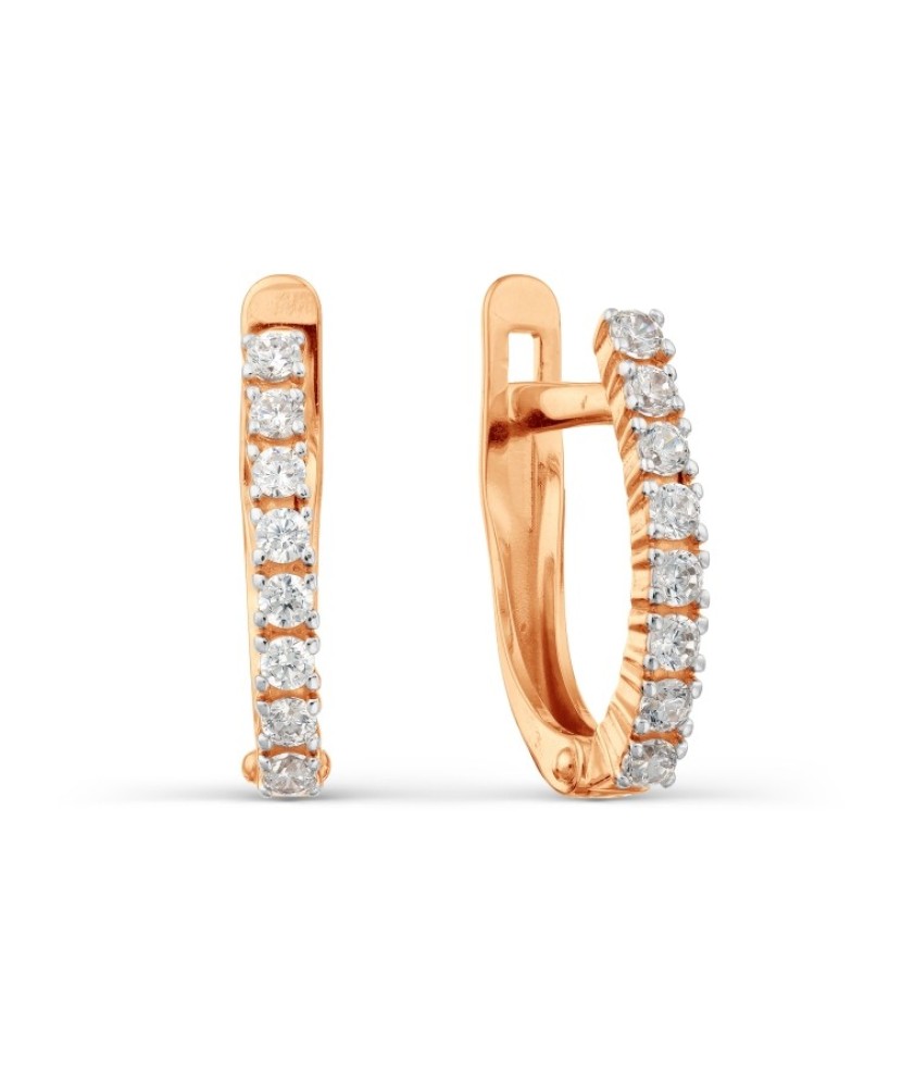 Zelta auskari ar cirkonijiem - Goldinga