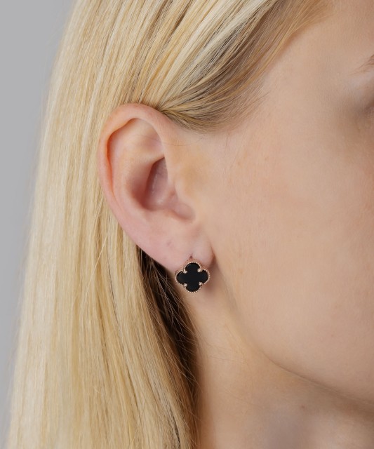 Zelta auskari ar emalju - Goldinga