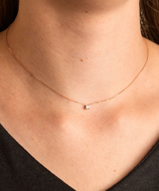 Zelta ķēdīte ar briljanta piekariņu - Goldinga