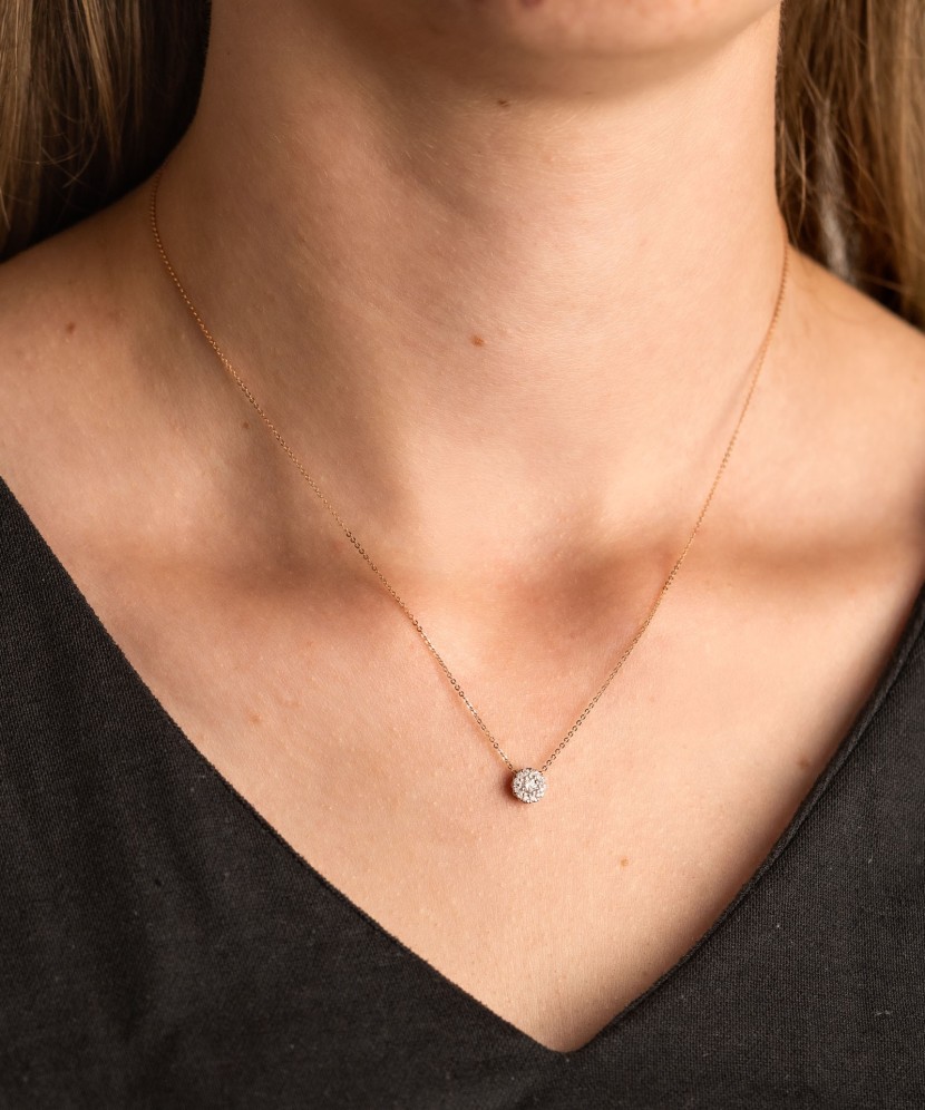 Zelta ķēdīte ar briljanta piekariņu - Goldinga