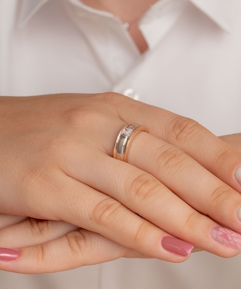 Zelta gredzens ar cirkoniju - Goldinga