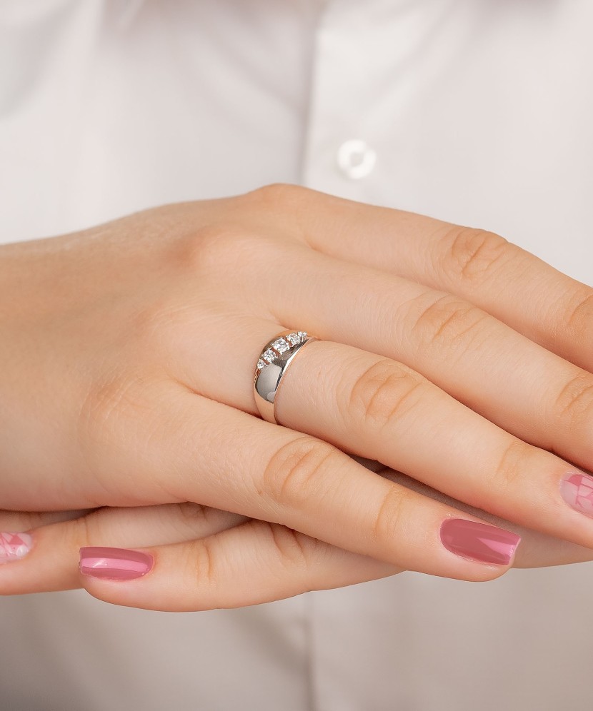 Zelta gredzens ar cirkonijiem - Goldinga