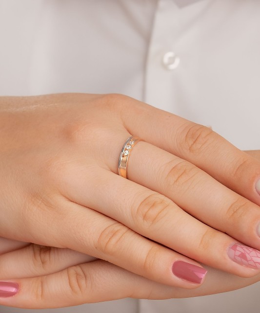 Zelta gredzens ar cirkonijiem - Goldinga