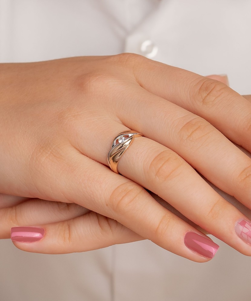 Zelta gredzens ar cirkoniju - Goldinga