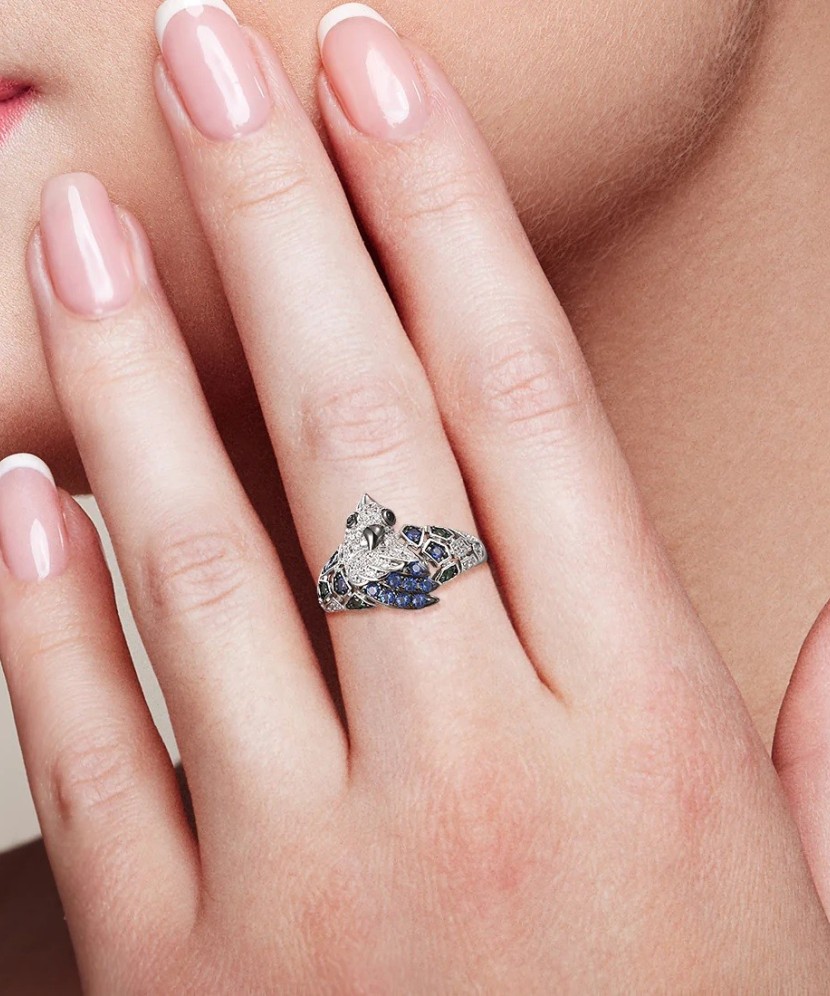 Sudraba gredzens ar cirkonijiemun špineļiem - Goldinga