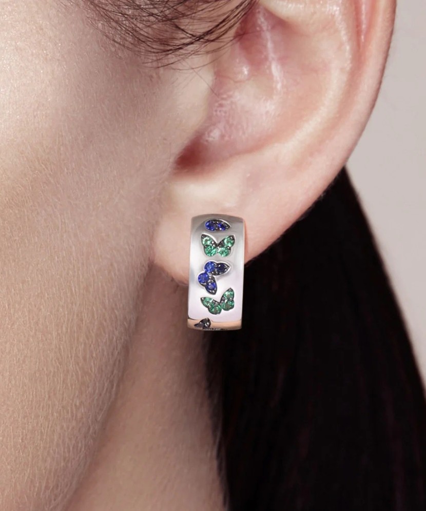 Sudraba auskari ar spineļiem un nanosafīriem - Goldinga