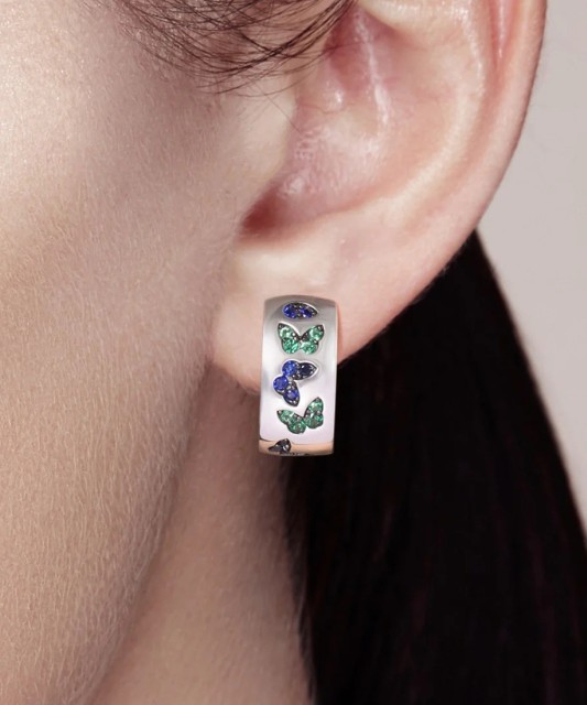 Sudraba auskari ar spineļiem un nanosafīriem - Goldinga