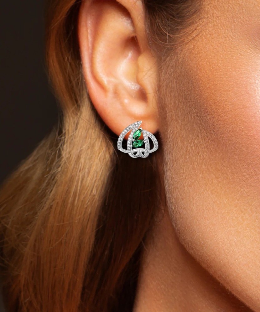 Sudraba auskari ar cirkonijiem - Goldinga