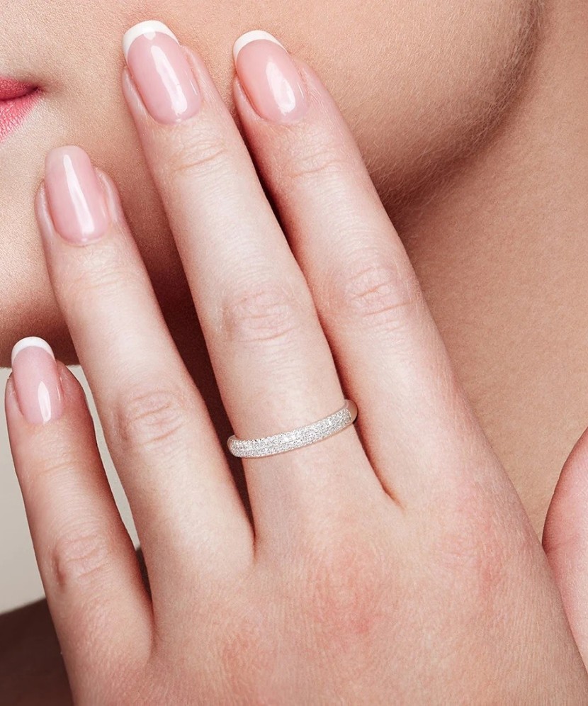 Baltā zelta gredzens ar dimantiem - Goldinga