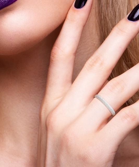 Baltā zelta gredzens ar dimantiem - Goldinga