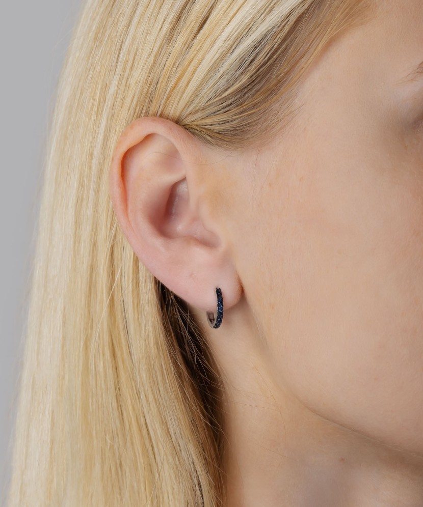 Baltā zelta auskari ar safīriem - Goldinga