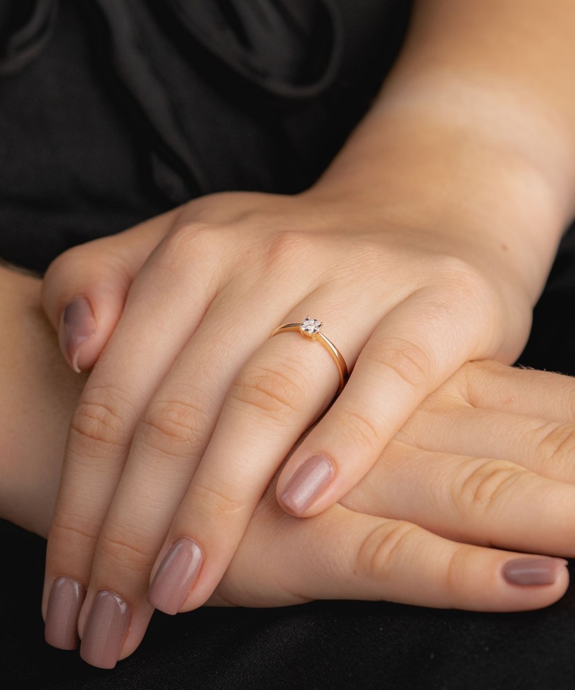 Zelta gredzens ar dimantiem - Goldinga