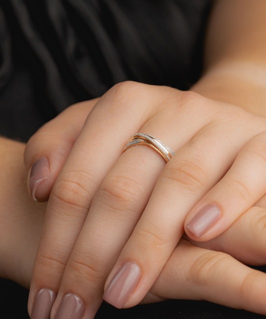 Zelta gredzens ar dimantiem - Goldinga