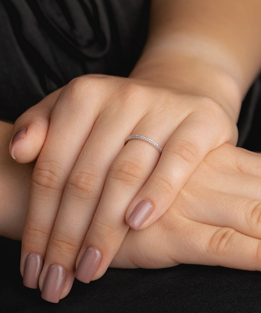 Baltā zelta gredzens ar dimantiem - Goldinga