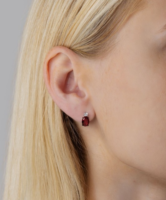 Серьги из серебра с цирконами