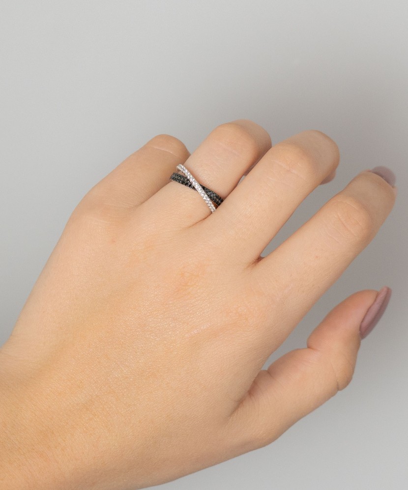 Sudraba gredzens ar cirkonijiemun špineļiem - Goldinga