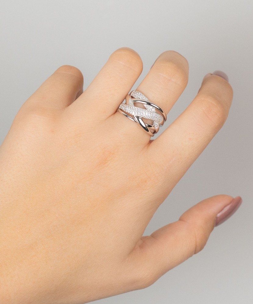 Sudraba gredzens ar cirkonijiem - Goldinga