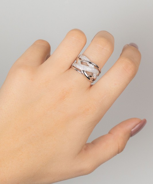 Sudraba gredzens ar cirkonijiem - Goldinga