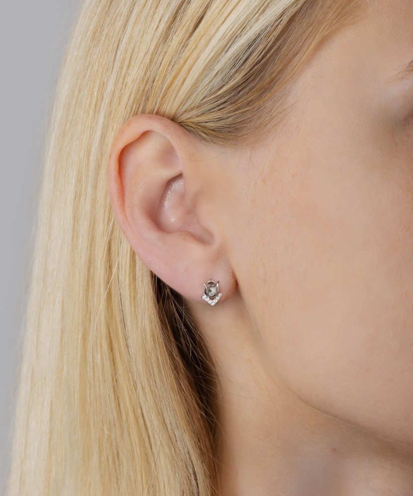 Sudraba auskari ar cirkonijiem - Goldinga