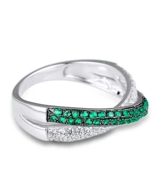 Sudraba gredzens ar cirkonijiemun špineļiem - Sudraba gredzeni - Goldinga