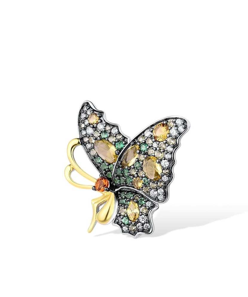 Подвеска из серебра со шпинелями и фианитами