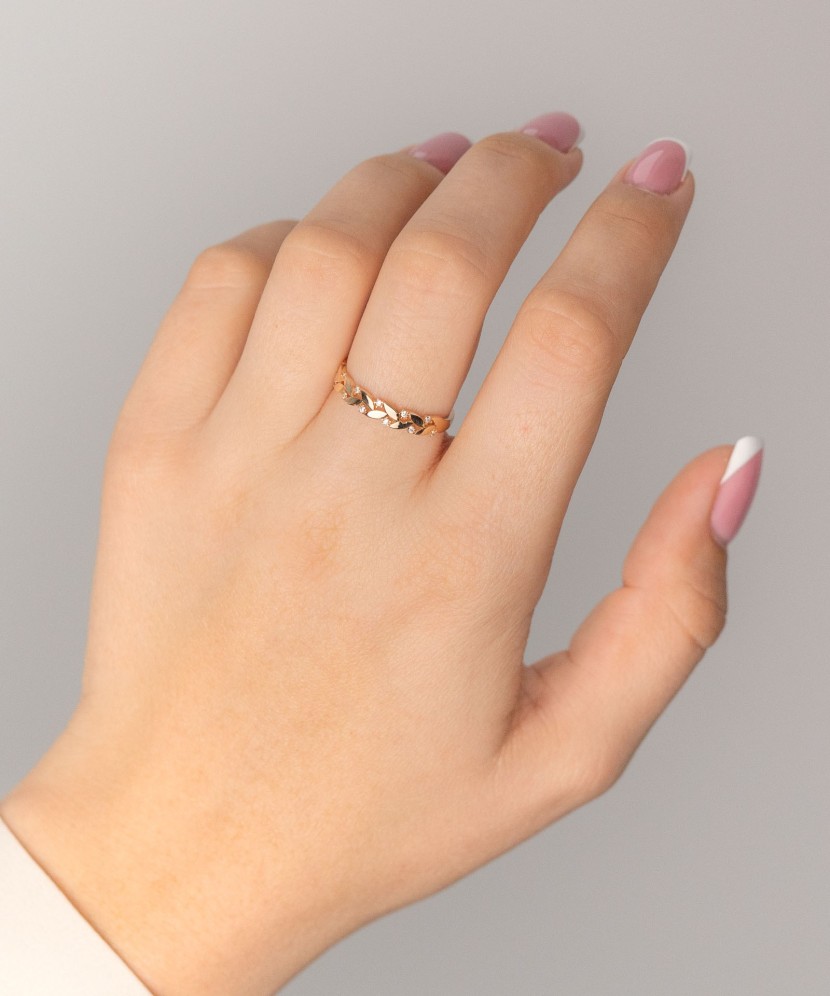 Zelta gredzens ar cirkonijiem - Goldinga