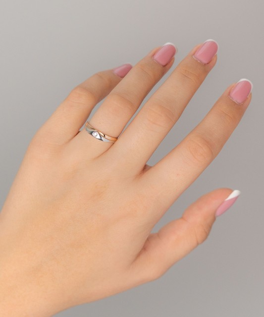 Zelta gredzens ar cirkoniju - Goldinga