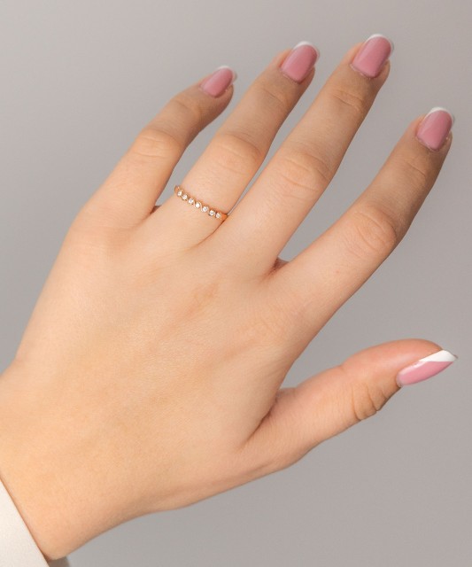 Zelta gredzens ar cirkonijiem - Goldinga