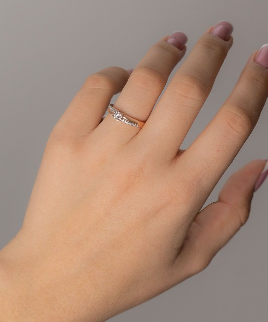 Zelta gredzens ar briljantu - Goldinga