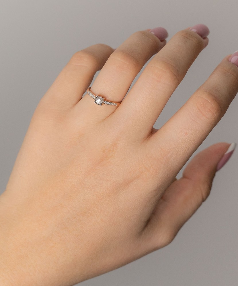 Zelta gredzens ar briljantiem - Goldinga