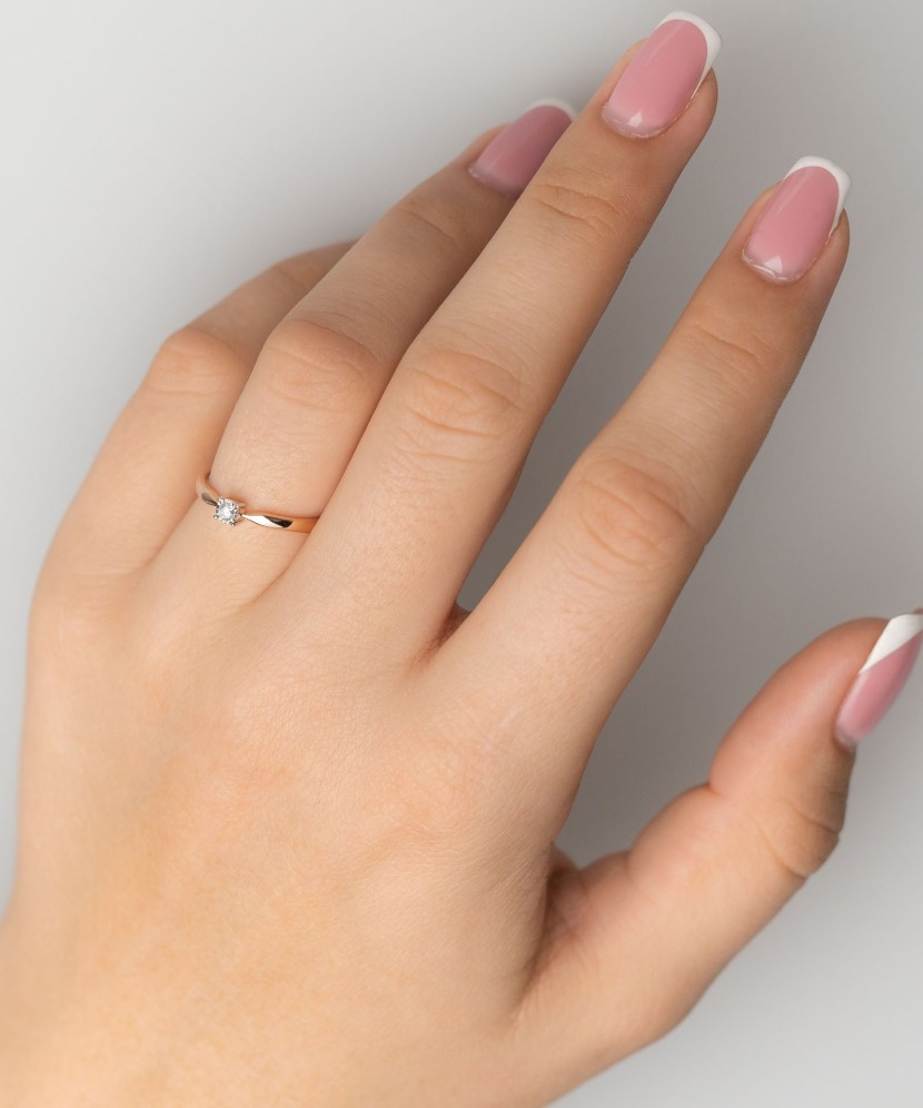 Zelta gredzens ar briljantu - Goldinga