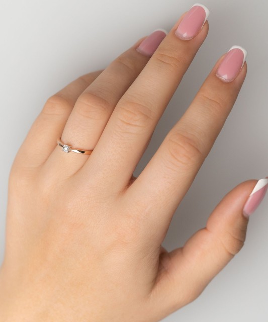 Zelta gredzens ar briljantu - Goldinga