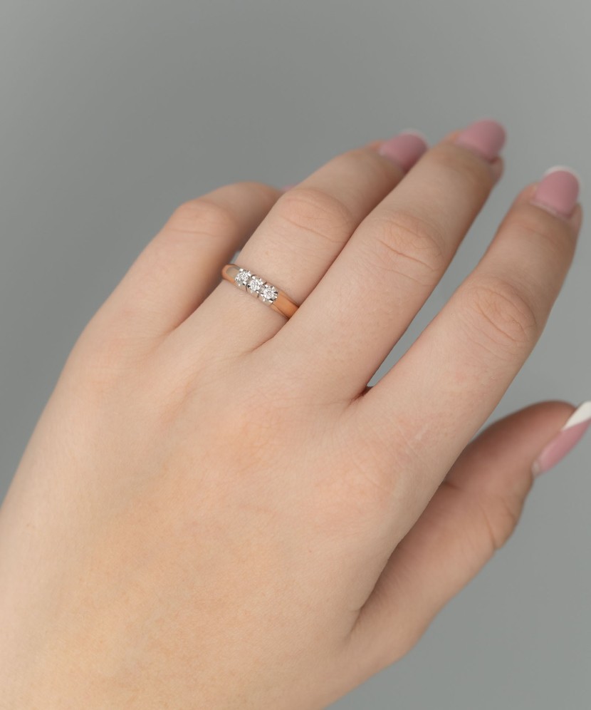 Zelta gredzens ar briljantiem 0,057ct - Goldinga