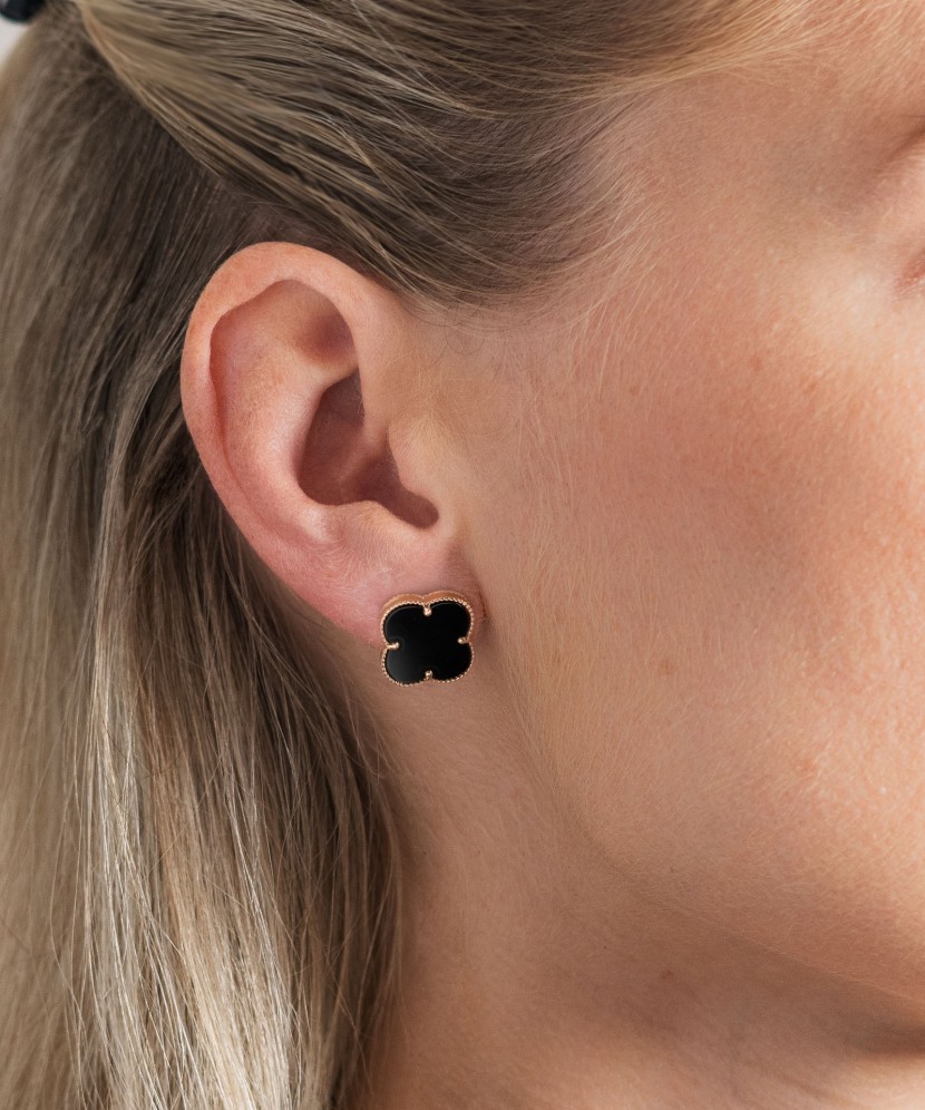 Zelta auskari ar emalju 16mm - Goldinga